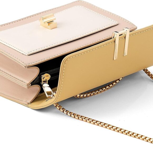 Color-Block Crossbody Bags for Women Leather Cross Body Purses Cute Designer Han - Picture 5 of 9